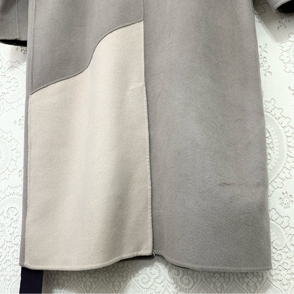 Dept. Anonym Wool Tri Color Paneled Long Coat - Picture 10 of 14